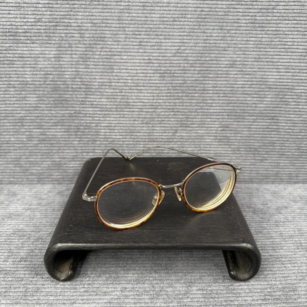 Zenni Round Tortoise Shell Eyeglasses Silver Metal Frame Retro Clear Lens